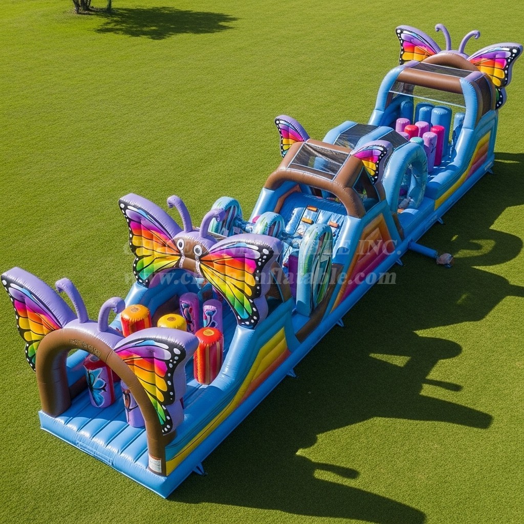 T7-3726 Butterfly Theme Inflatable Obstacle Course