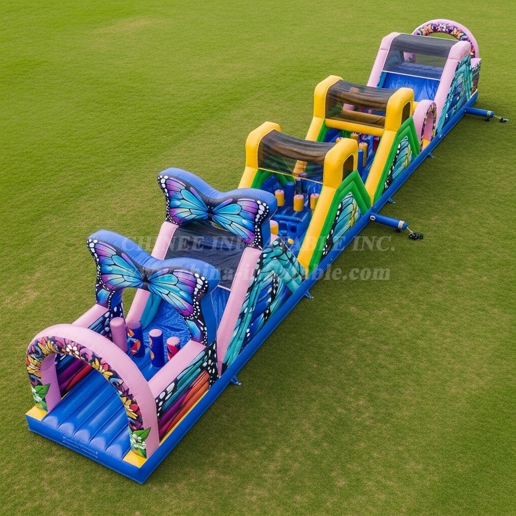 T7-3728 Butterfly Theme Inflatable Obstacle Course