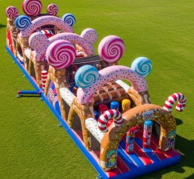 T7-3731 Candy Theme Inflatable Obstacle Course