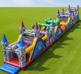 T7-3735 Castle Kingdom Theme Inflatable Obstacle Course