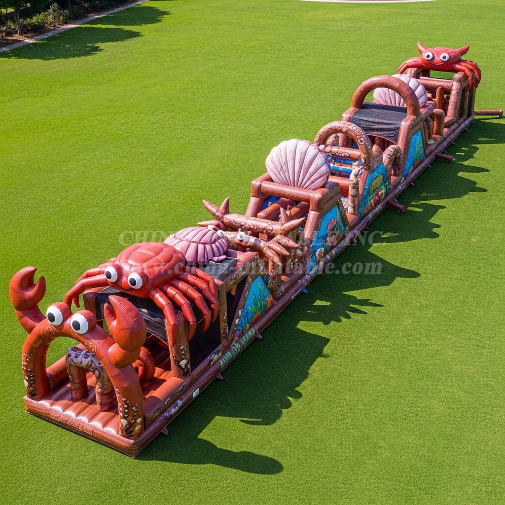 T7-3759 Crab Theme Inflatable Obstacle Course