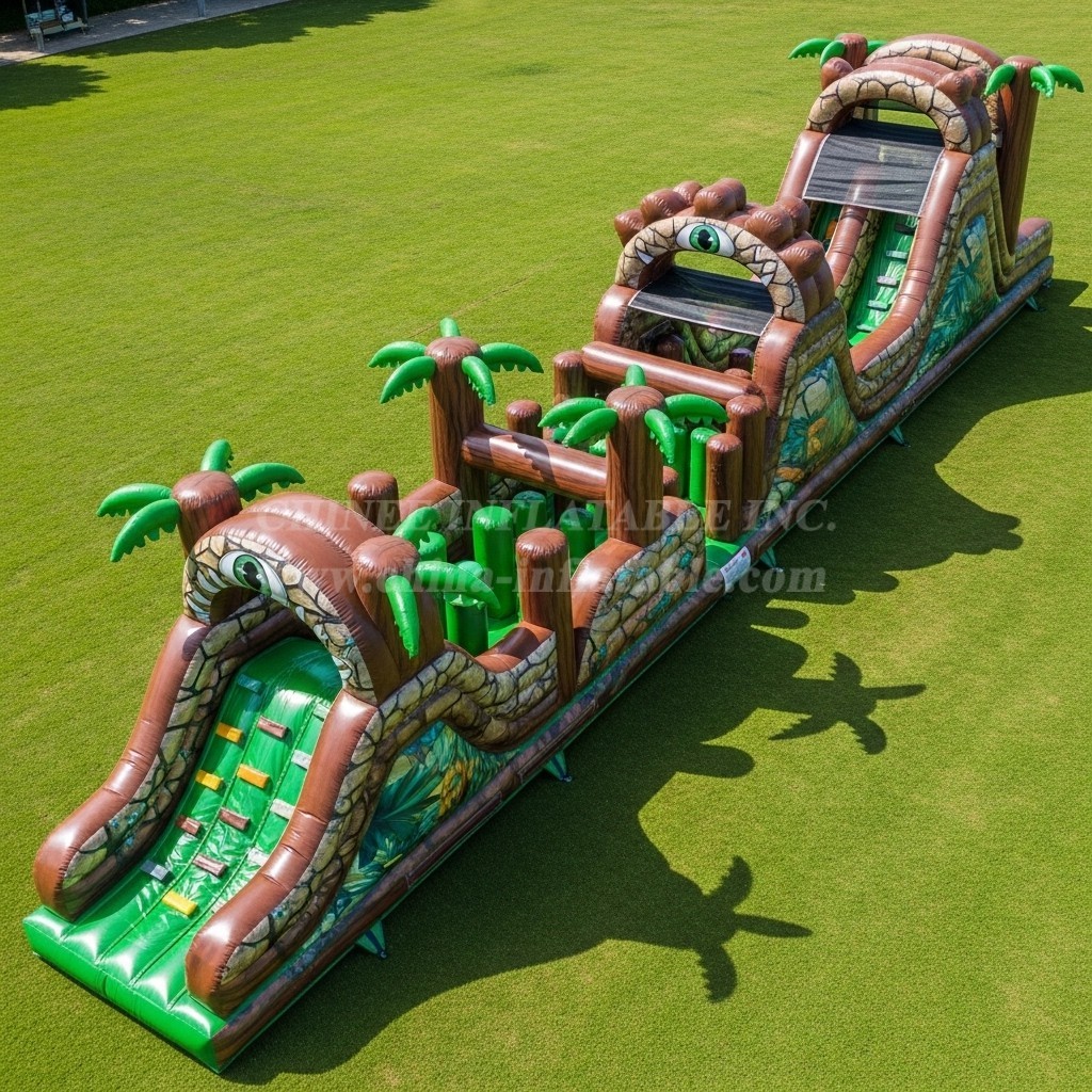 T7-3769 Dinosaur Theme Inflatable Obstacle Course
