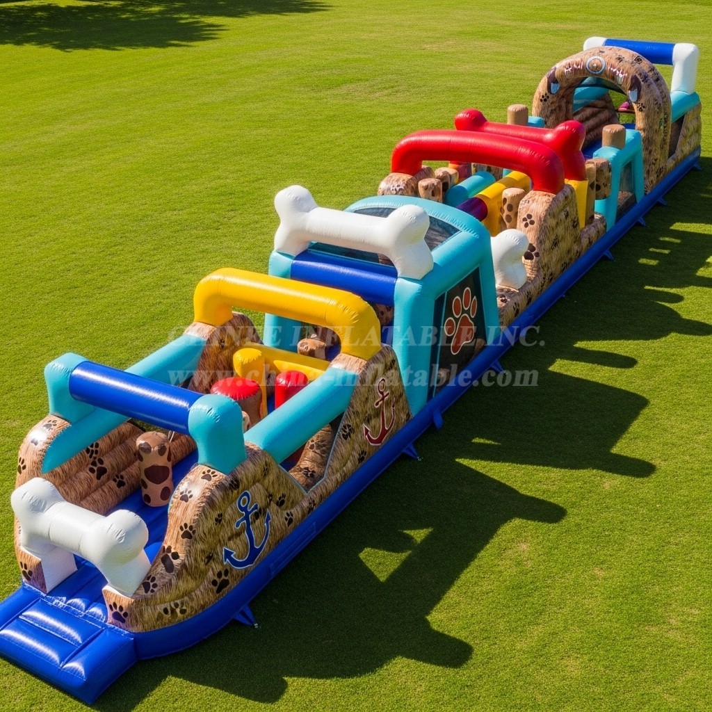 T7-3771 Dog Theme Inflatable Obstacle Course