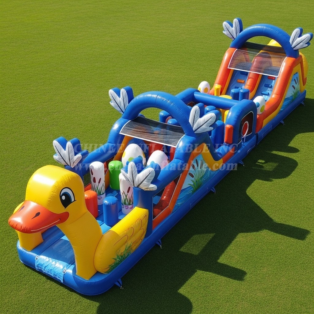 T7-3781 Duck Theme Inflatable Obstacle Course