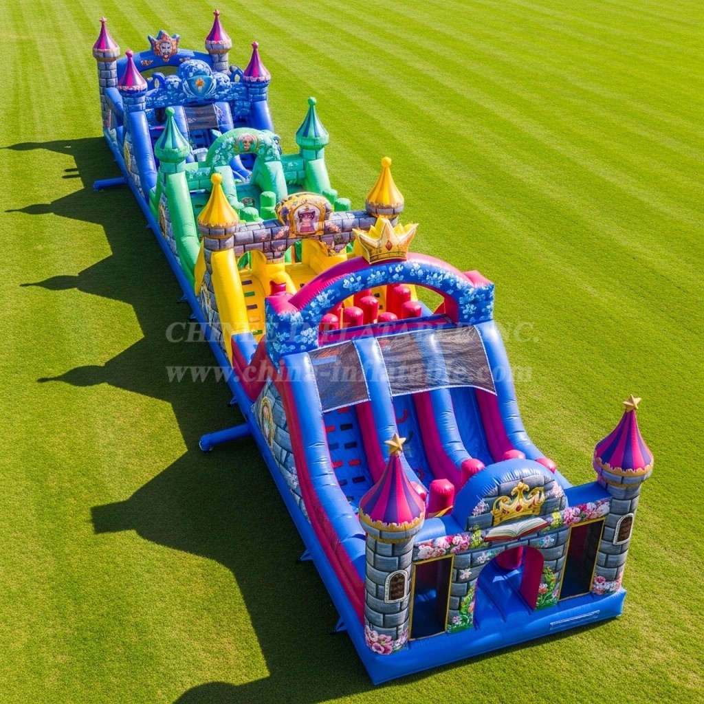 T7-3809 Fairy Tale Theme Inflatable Obstacle Course