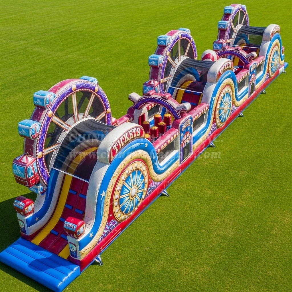 T7-3816 Ferris Wheel Theme Inflatable Obstacle Course