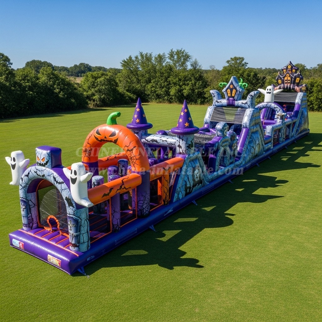 T7-3843 Halloween Theme Inflatable Obstacle Course