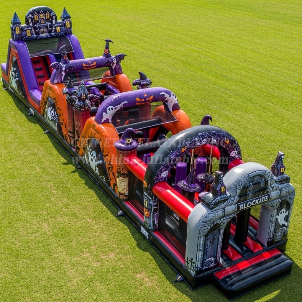 T7-3844 Halloween Theme Inflatable Obstacle Course