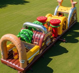 T7-3848 Hamburger Theme Inflatable Obstacle Course