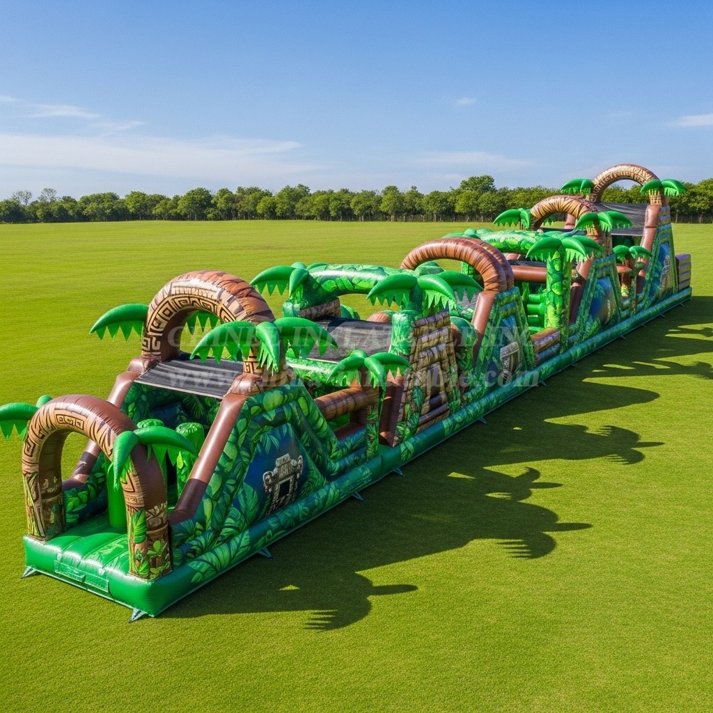 T7-3874 Jungle Theme Inflatable Obstacle Course