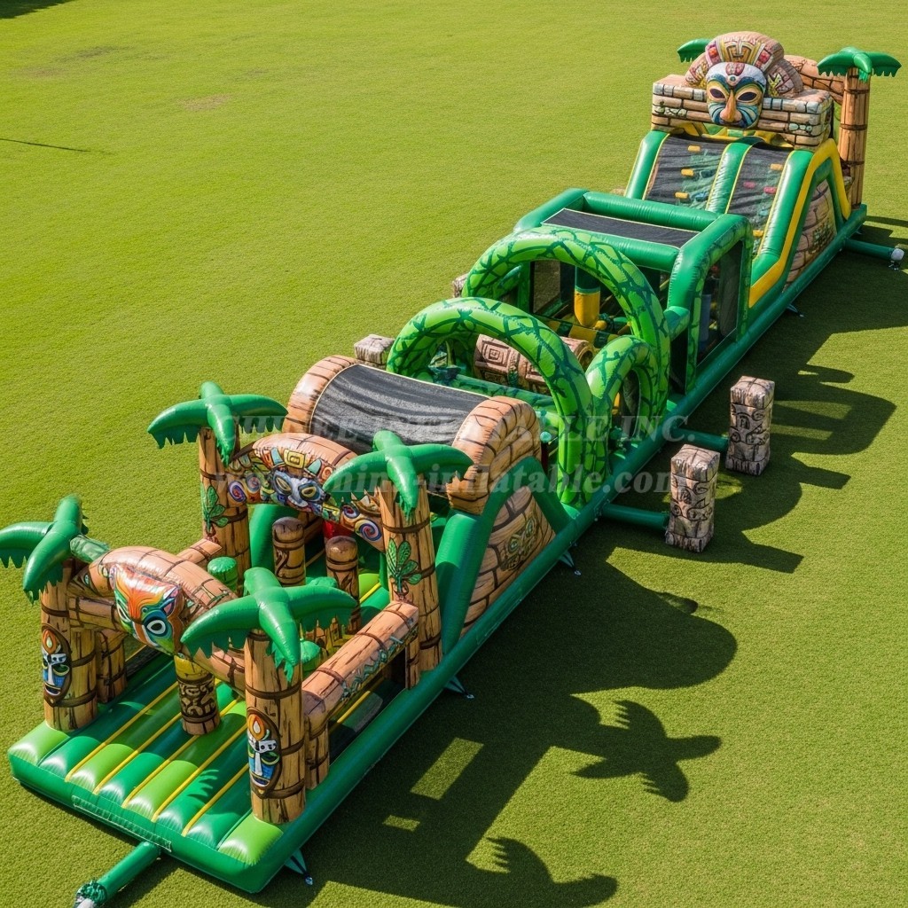 T7-3876 Jungle Theme Inflatable Obstacle Course