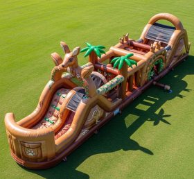 T7-3878 Kangaroo Theme Inflatable Obstacle Course