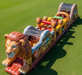 T7-3886 Lion Theme Inflatable Obstacle Course