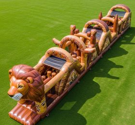 T7-3887 Lion Theme Inflatable Obstacle Course
