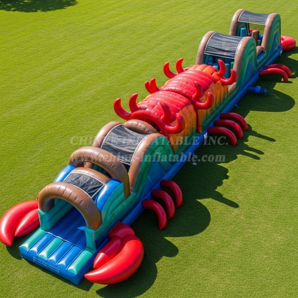 T7-3894 Lobster Theme Inflatable Obstacle Course