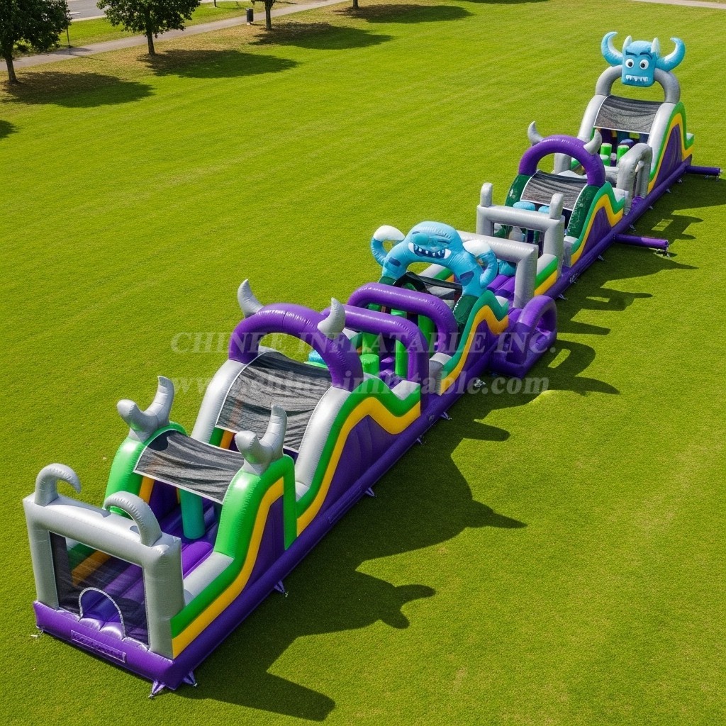 T7-3914 Monster Theme Inflatable Obstacle Course