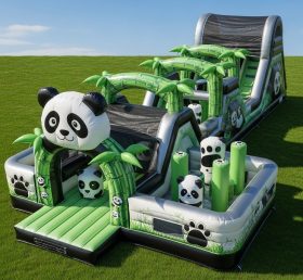T7-3939 Panda Theme Inflatable Obstacle Course