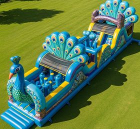 T7-3946 Peacock Theme Inflatable Obstacle Course