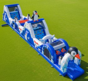 T7-3953 Penguin Theme Inflatable Obstacle Course