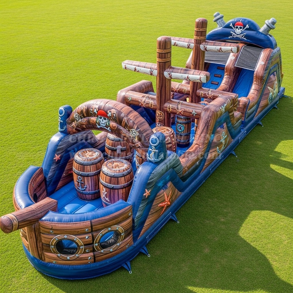 T7-3960 Pirates Theme Inflatable Obstacle Course