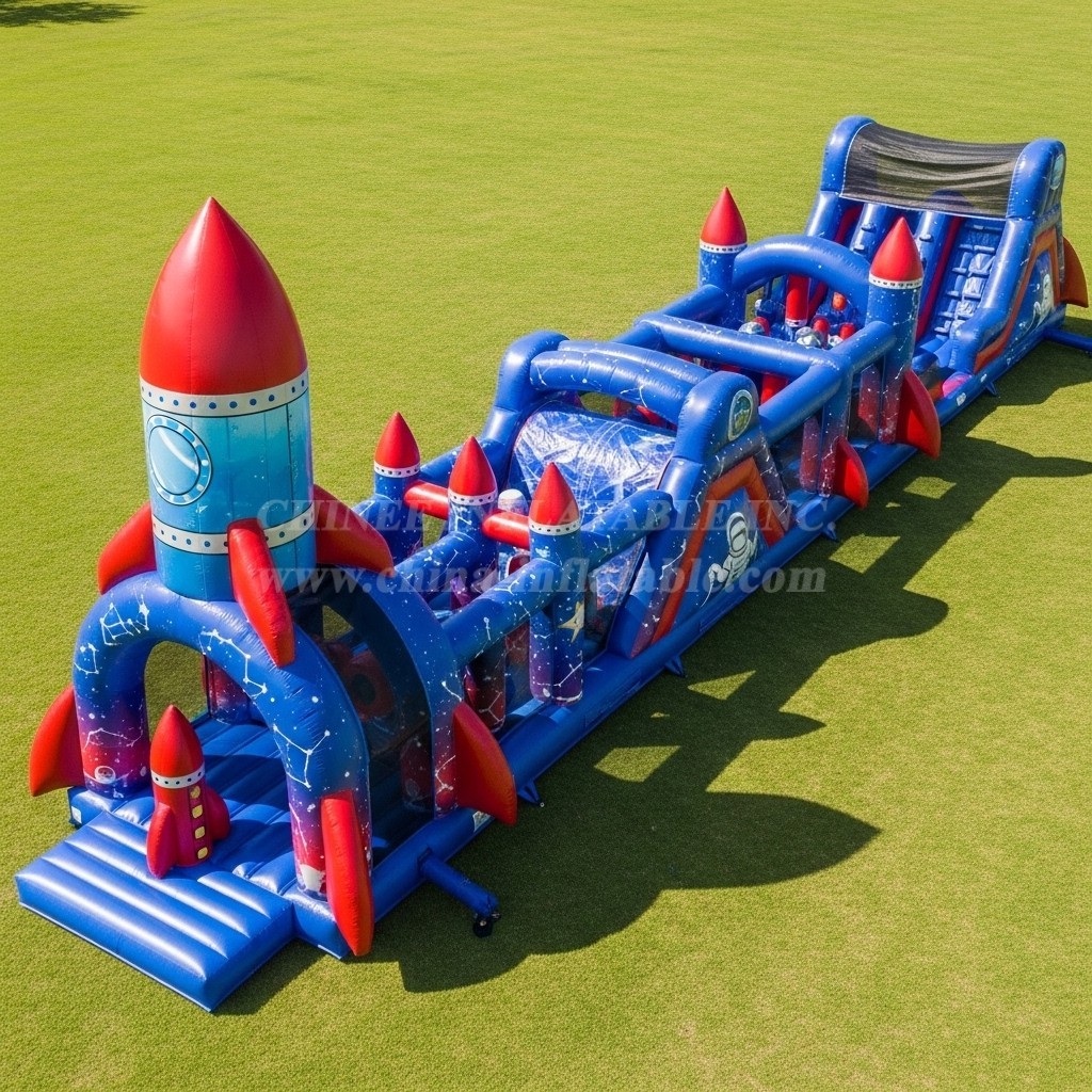 T7-3986 Rocket Theme Inflatable Obstacle Course