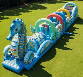 T7-3991 Seahorse Theme Inflatable Obstacle Course