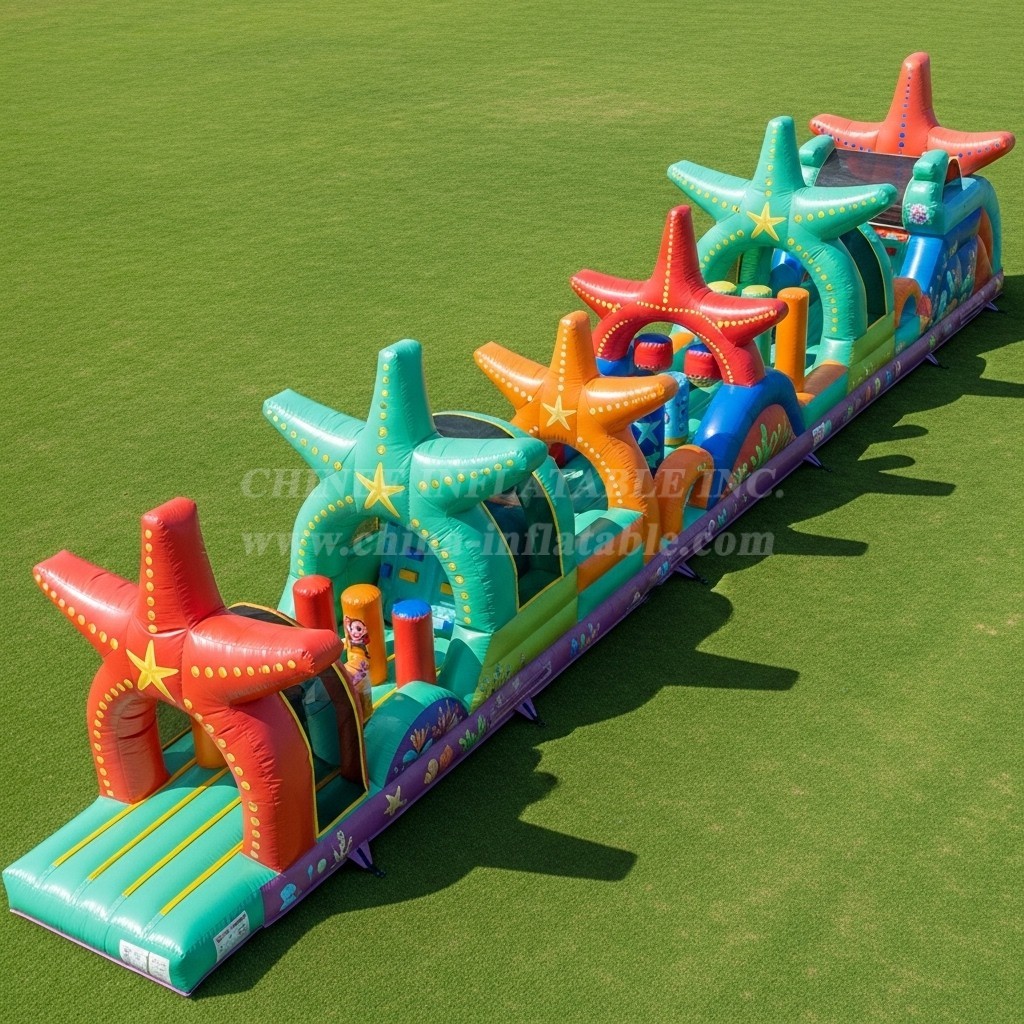 T7-4011 Starfish Theme Inflatable Obstacle Course