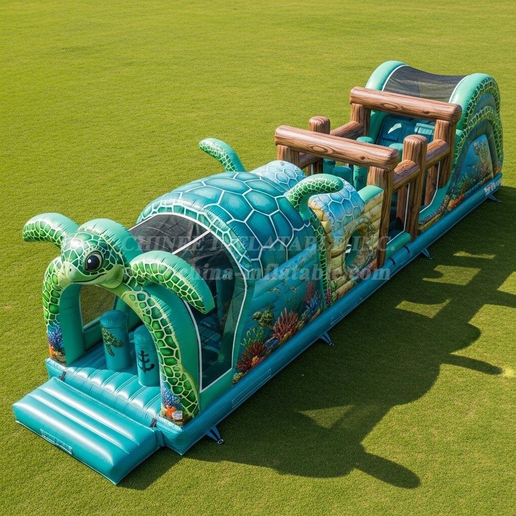 T7-4043 Turtle Theme Inflatable Obstacle Course