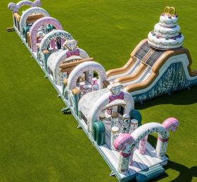 T7-4056 Weddings Theme Inflatable Obstacle Course