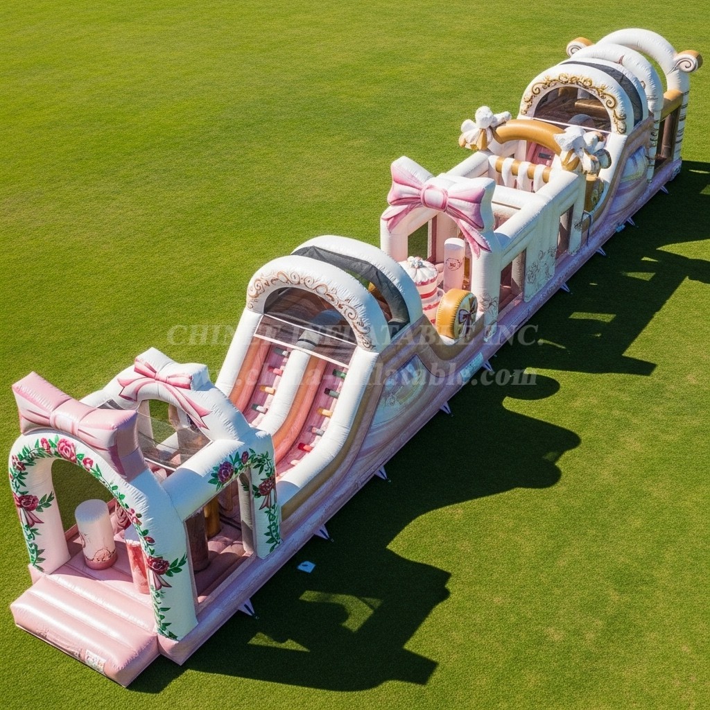 T7-4057 Weddings Theme Inflatable Obstacle Course