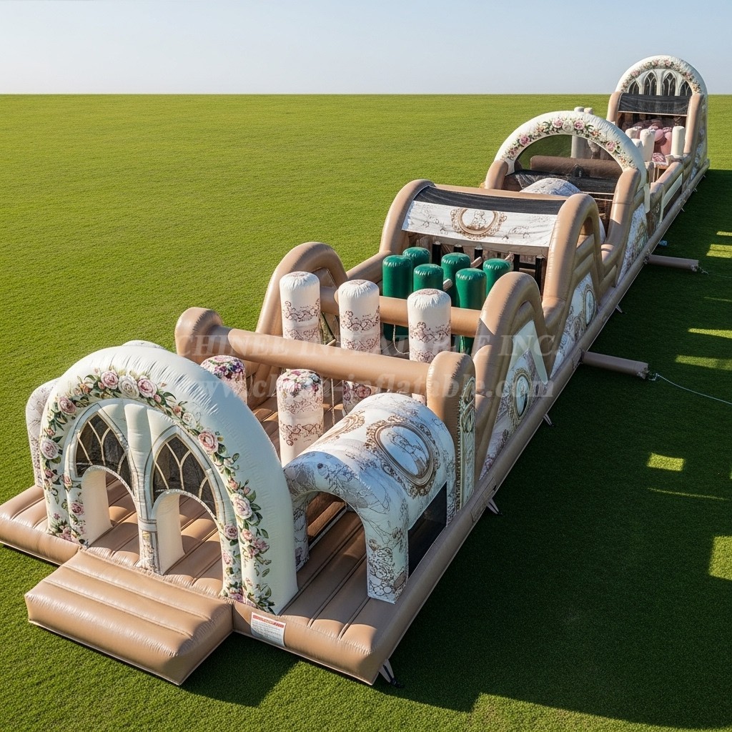T7-4058 Weddings Theme Inflatable Obstacle Course
