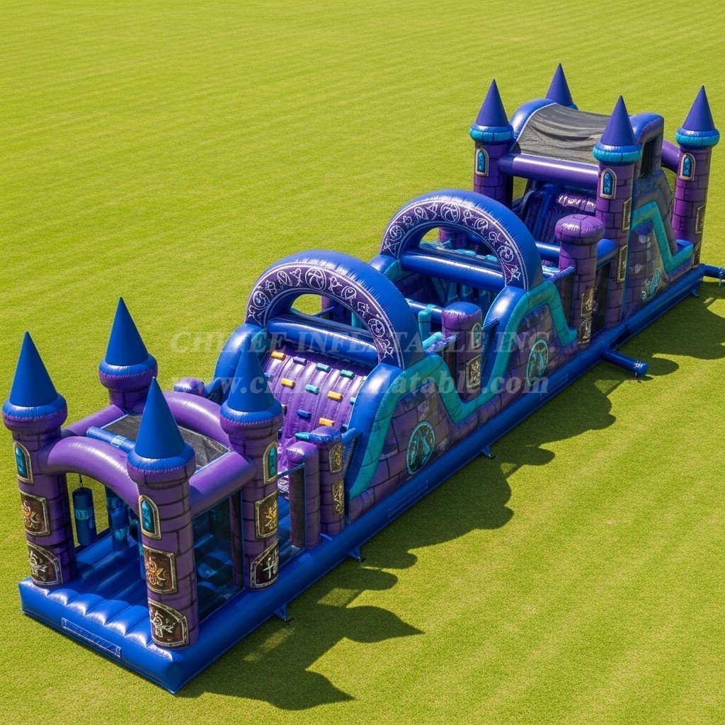 T7-4069 Wizard Theme Inflatable Obstacle Course