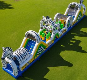 T7-4080 Zebra Theme Inflatable Obstacle Course
