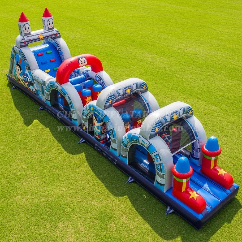 T7-4097 Astro Boy Theme Inflatable Obstacle Course