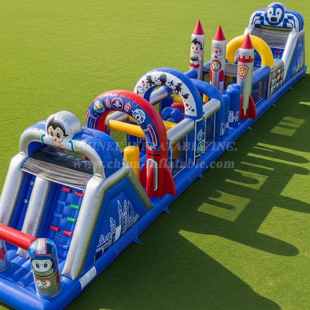 T7-4098 Astro Boy Theme Inflatable Obstacle Course