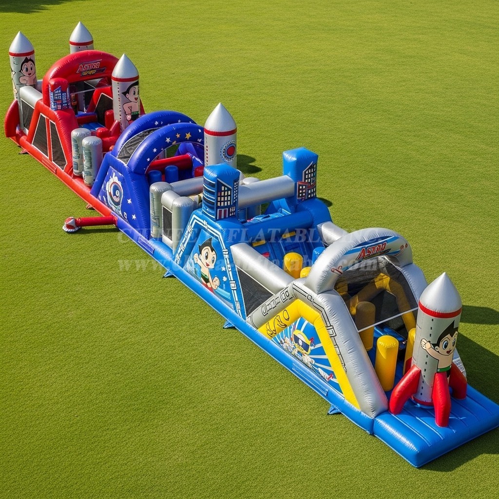 T7-4099 Astro Boy Theme Inflatable Obstacle Course