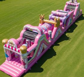 T7-4104 Barbie Theme Inflatable Obstacle Course