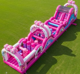 T7-4106 Barbie Theme Inflatable Obstacle Course