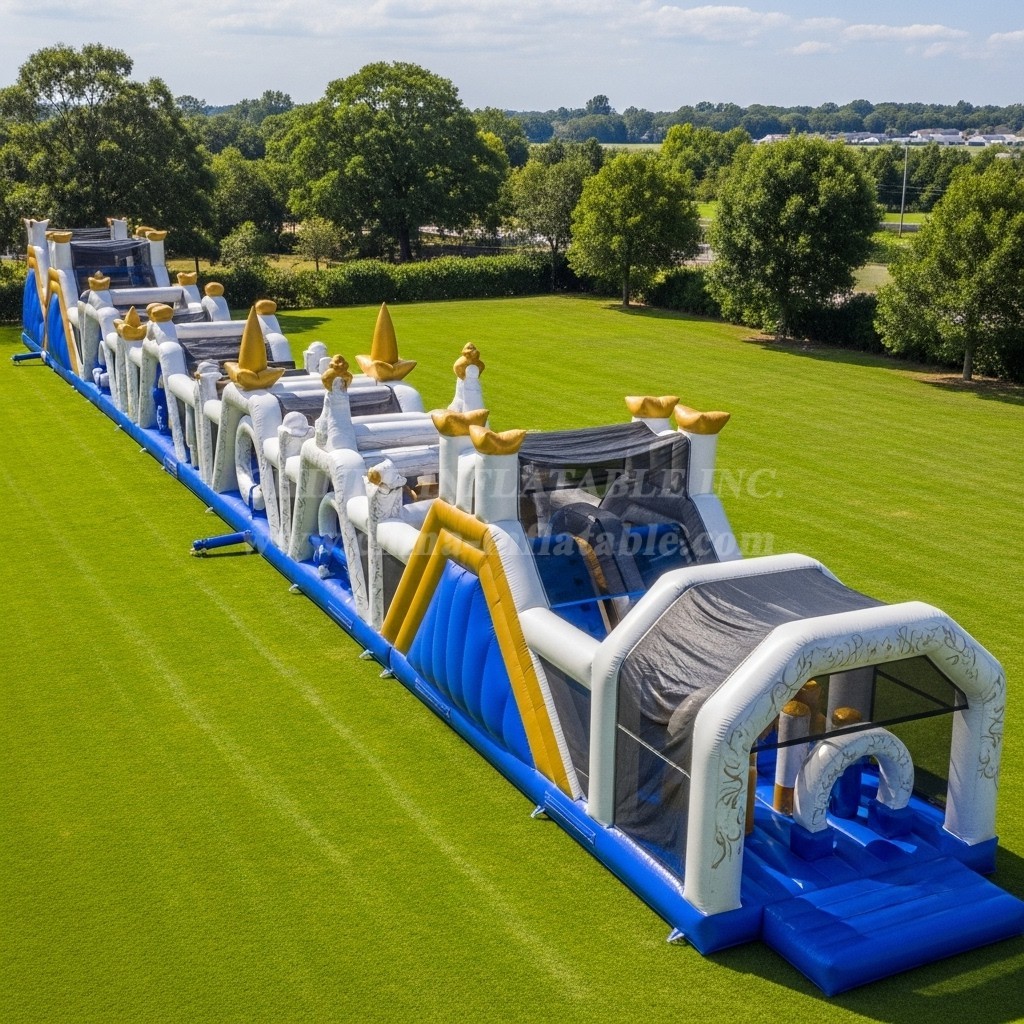 T7-4112 Beauty and the Beast Theme Inflatable Obstacle Course