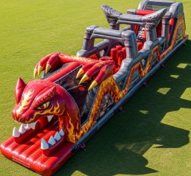 T7-4119 Blaze Monster Theme Inflatable Obstacle Course