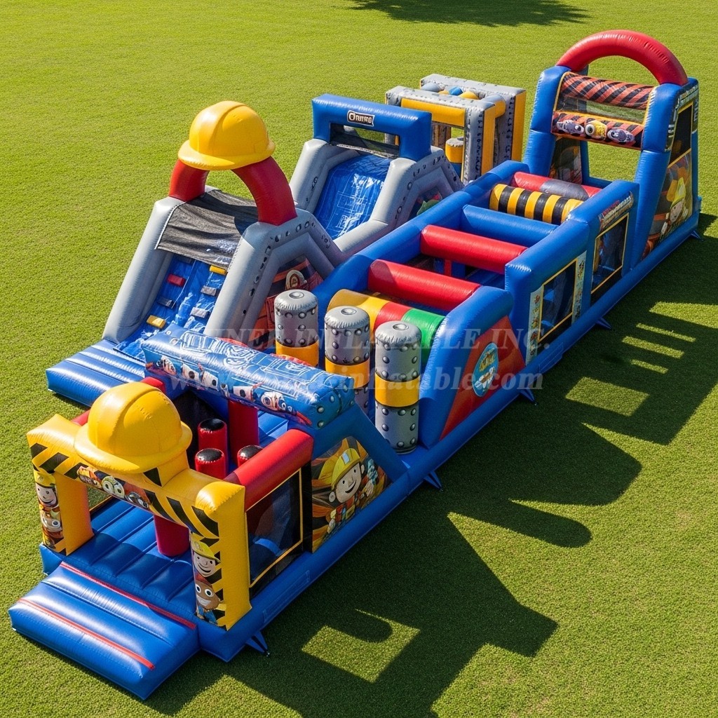 T7-4128 Bob the Builder Theme Inflatable Obstacle Course