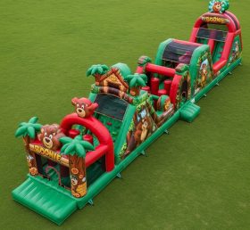 T7-4135 Boonie Bears Theme Inflatable Obstacle Course