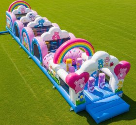 T7-4137 Care Bears Theme Inflatable Obstacle Course