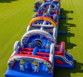 T7-4142 Cars Theme Inflatable Obstacle Course