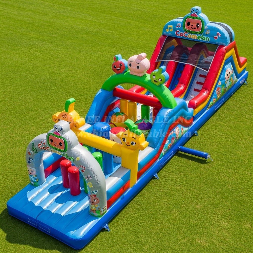 T7-4146 Cocomelon Theme Inflatable Obstacle Course