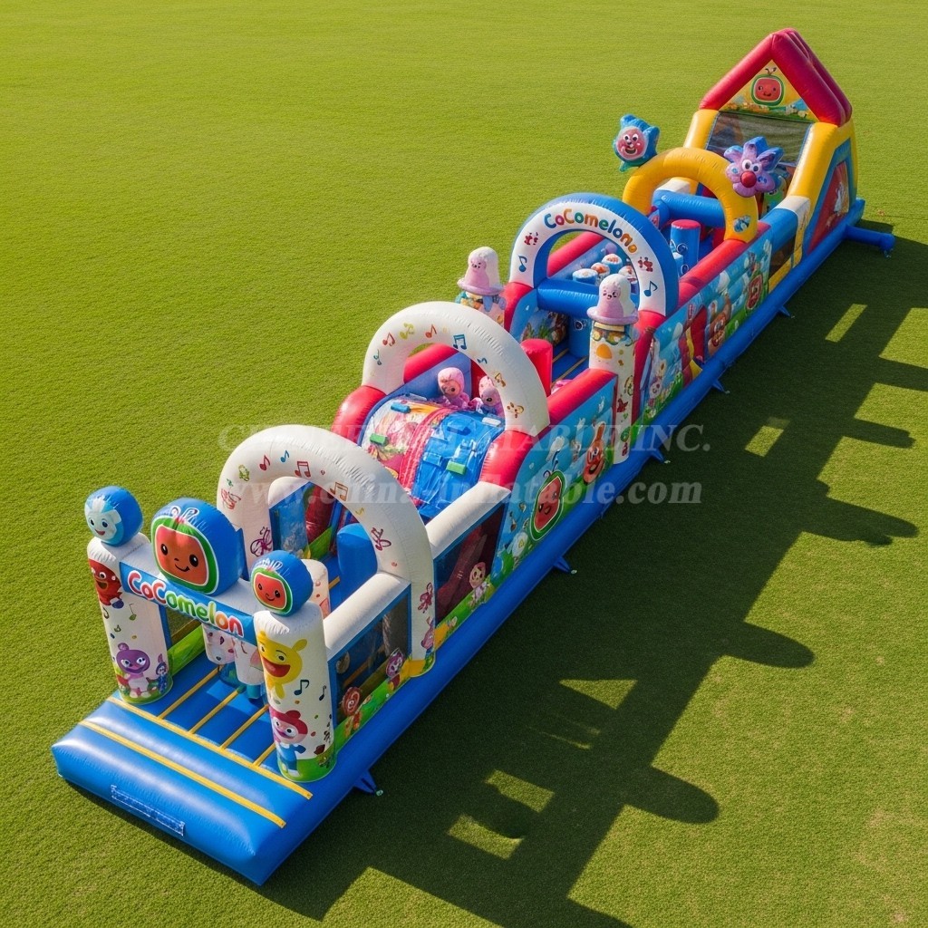 T7-4148 Cocomelon Theme Inflatable Obstacle Course