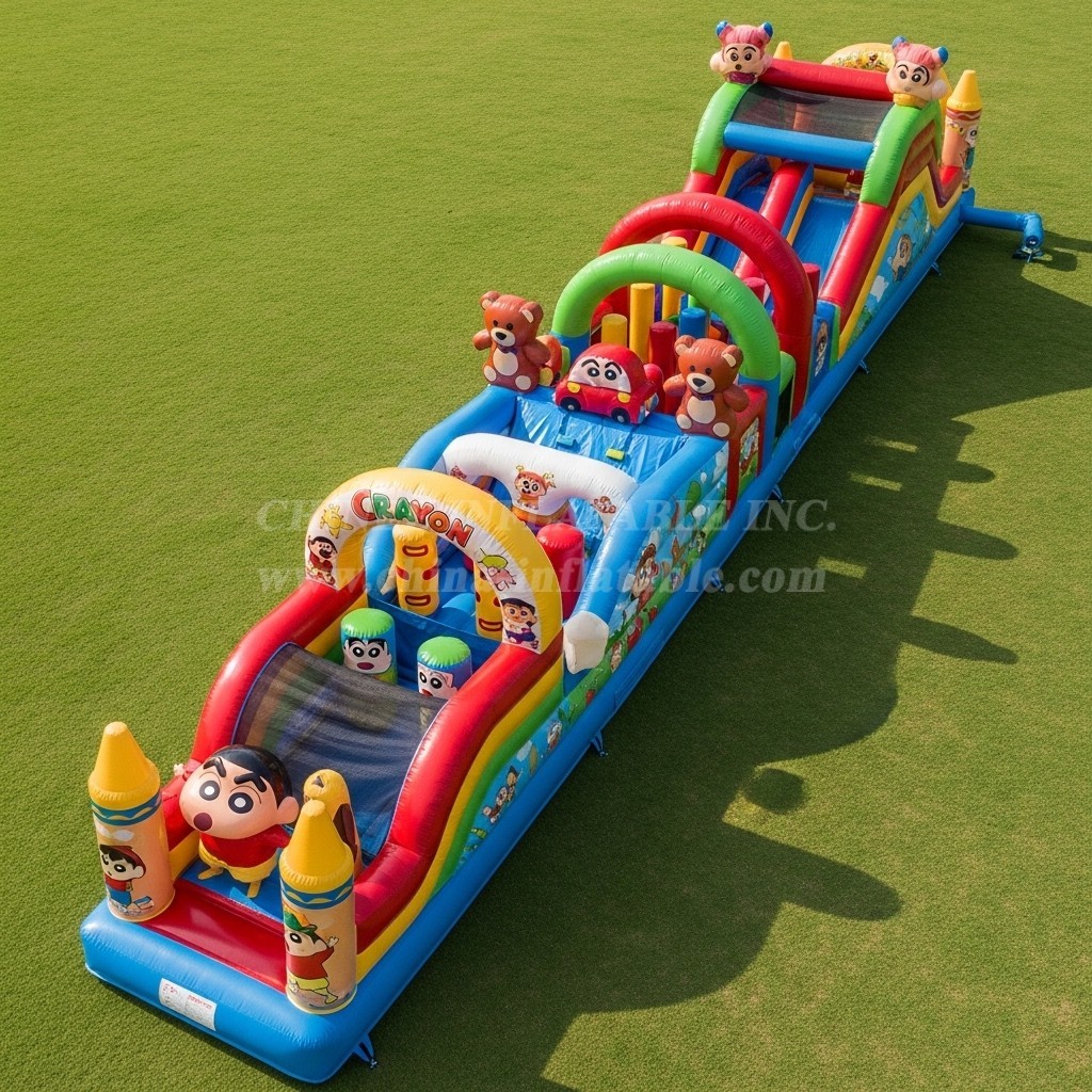T7-4151 Crayon Shin Chan Theme Inflatable Obstacle Course