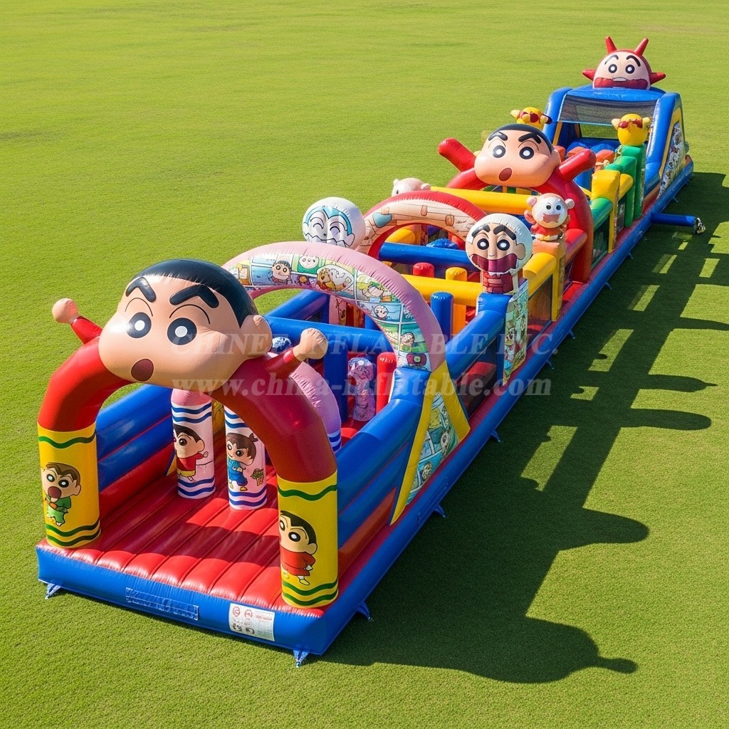 T7-4153 Crayon Shin Chan Theme Inflatable Obstacle Course