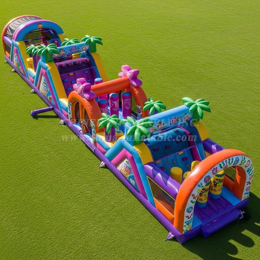 T7-4159 Dora Theme Inflatable Obstacle Course