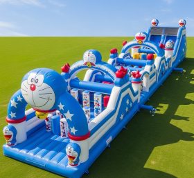 T7-4165 Doraemon Theme Inflatable Obstacle Course